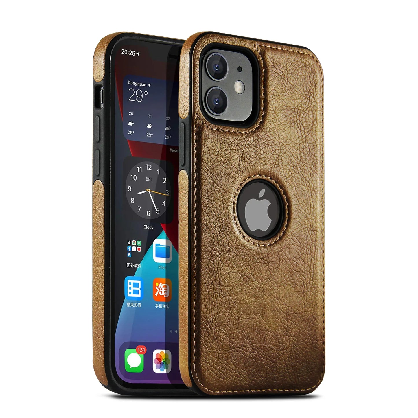 Slim Leather Shockproof Phone Case for iPhone