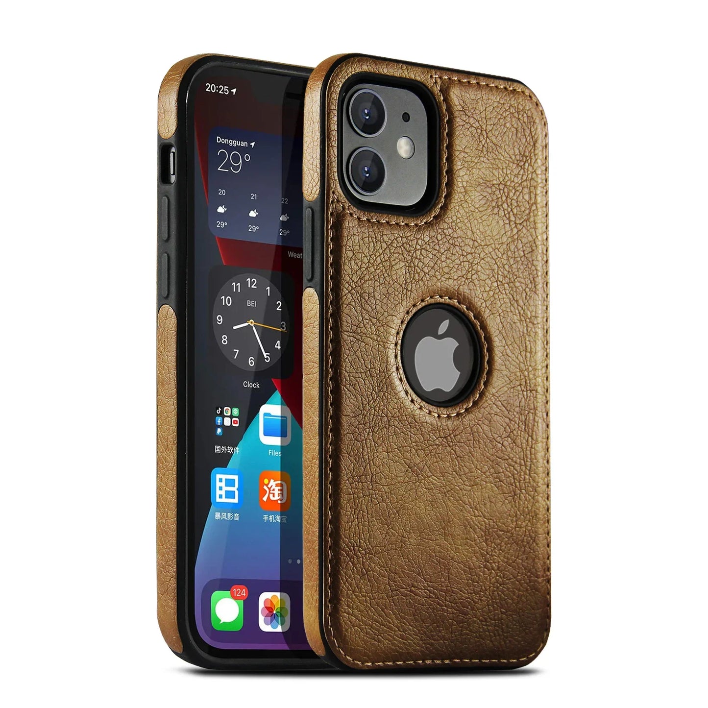 Slim Leather Shockproof Phone Case for iPhone
