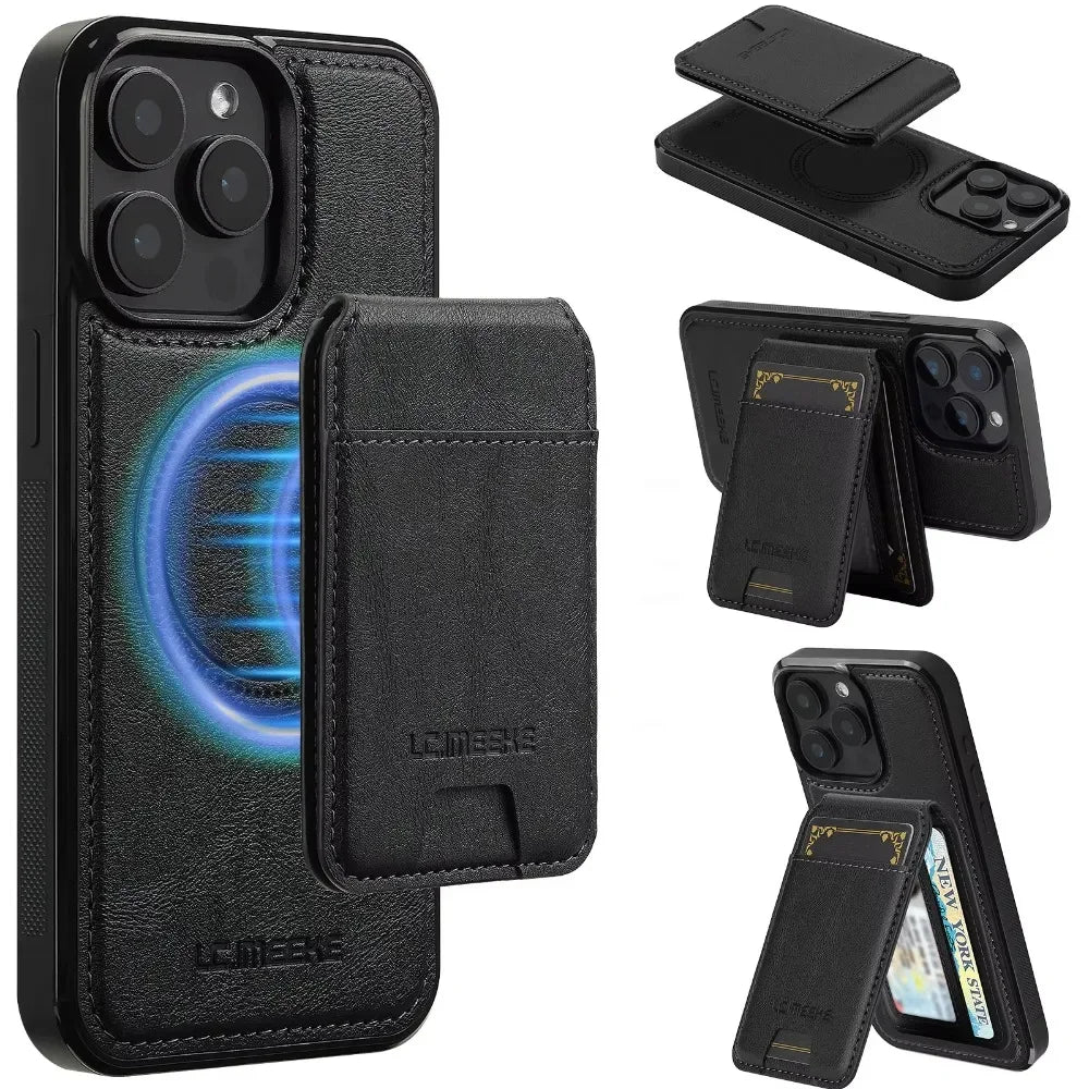 MagSafe Wallet Case with Detachable Card Holder for iPhone