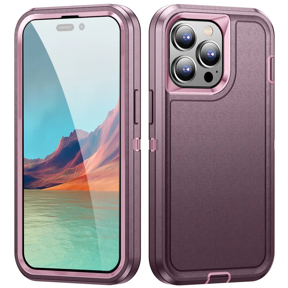 Rugged Shockproof Full Cover Case for iPhone Heavy Duty Protection