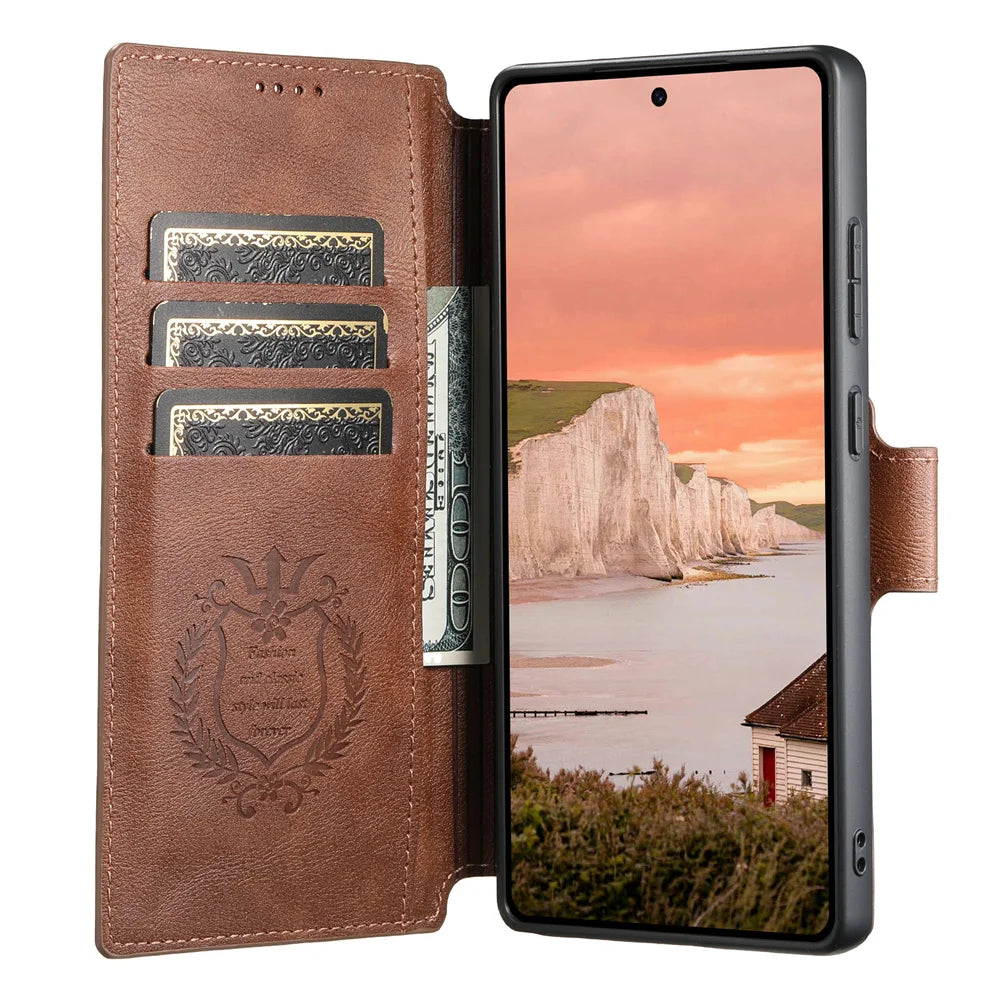 Detachable Magnetic Leather Wallet Phone Case for Samsung