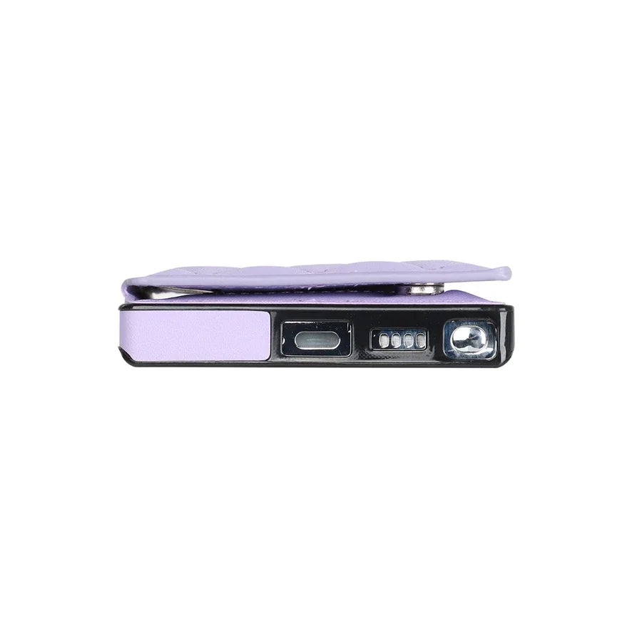 Wallet Flip Leather Case with Double Button for Samsung