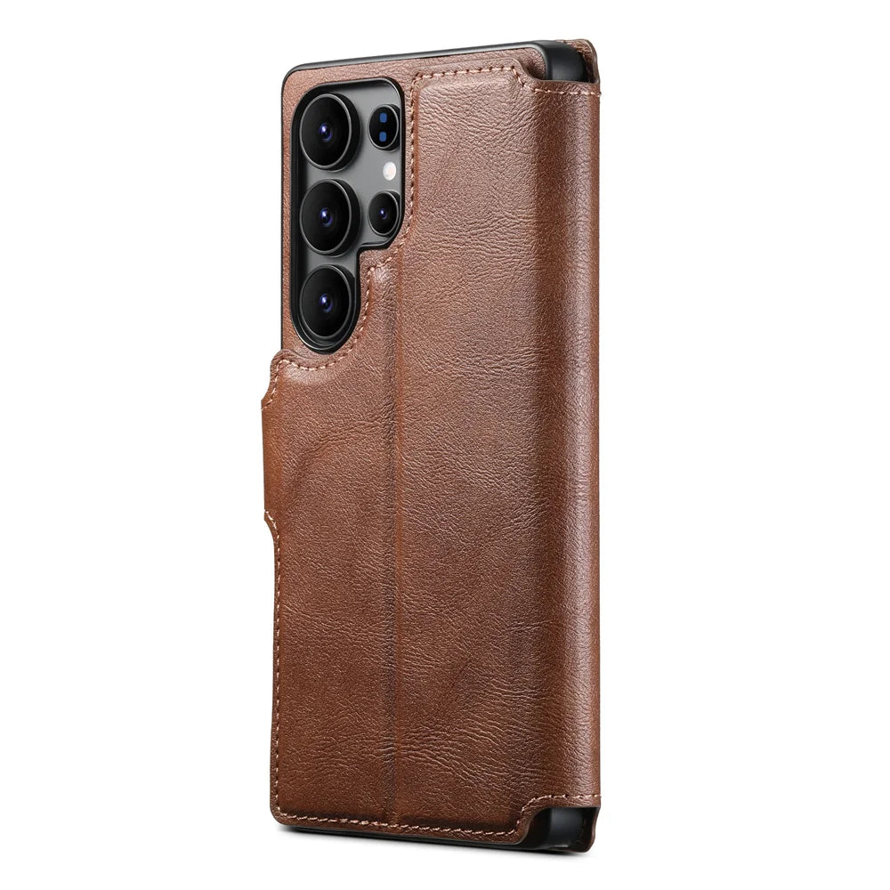 Detachable Magnetic Leather Wallet Phone Case for Samsung