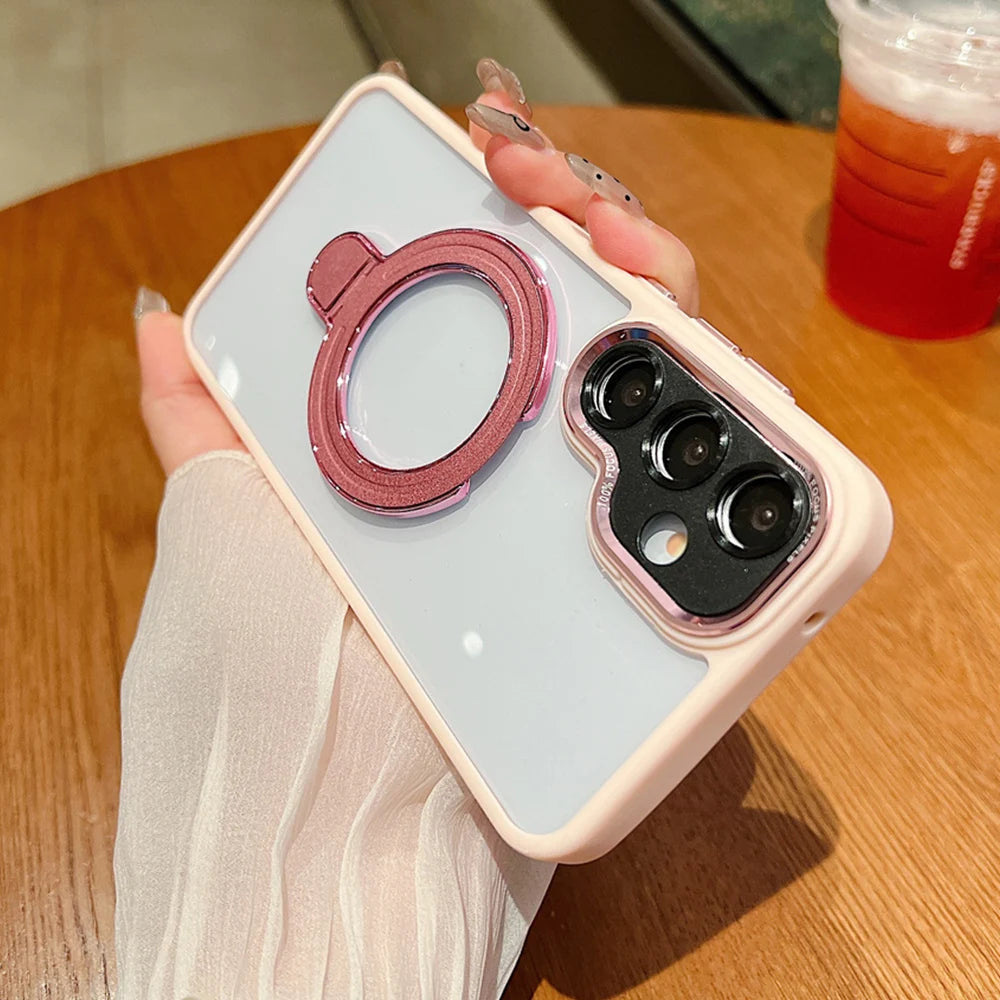 Luxury Magsafe Metal Magnetic Stand Case for Samsung