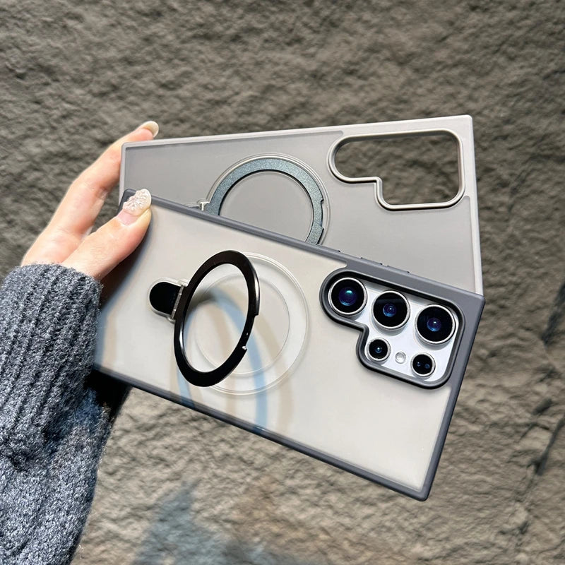 Luxury Rotate Grip Stand Magnetic Case for Samsung Galaxy
