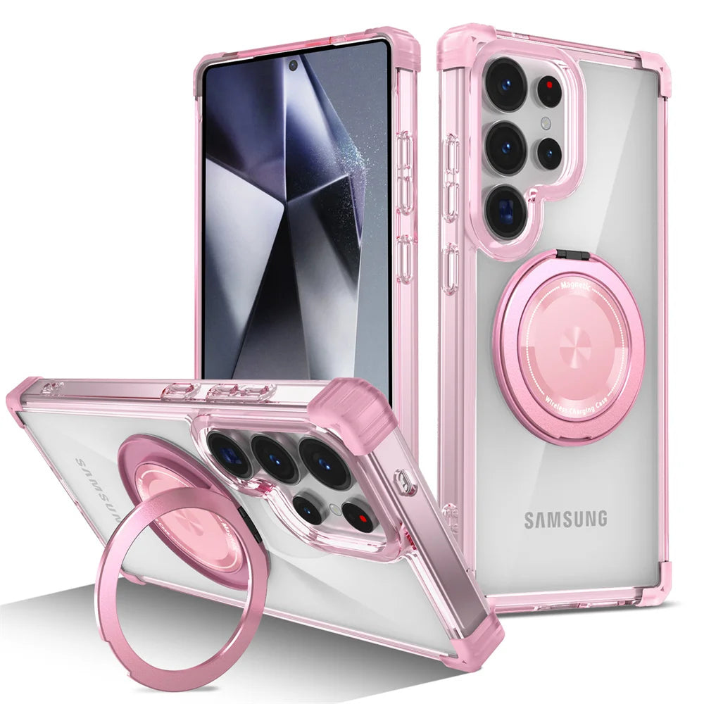 Rotating Magnetic Folding Stand Case for Samsung
