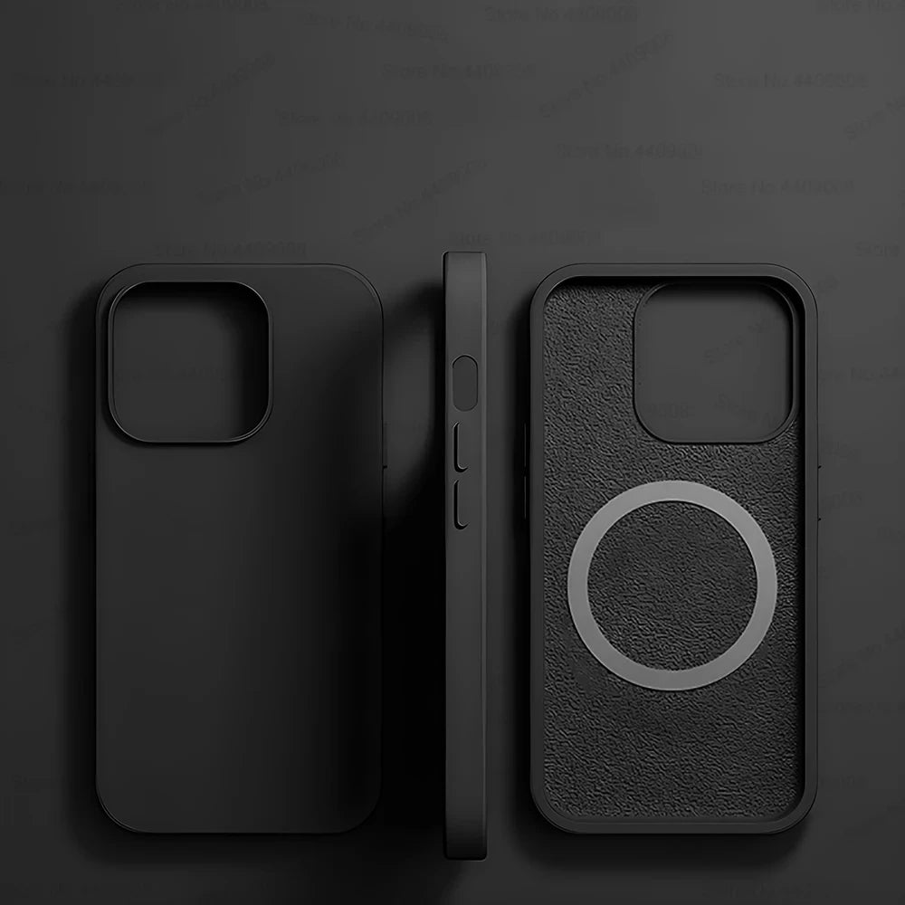 MagSafe Silicone Shockproof Case for iPhone with Wireless Charging
