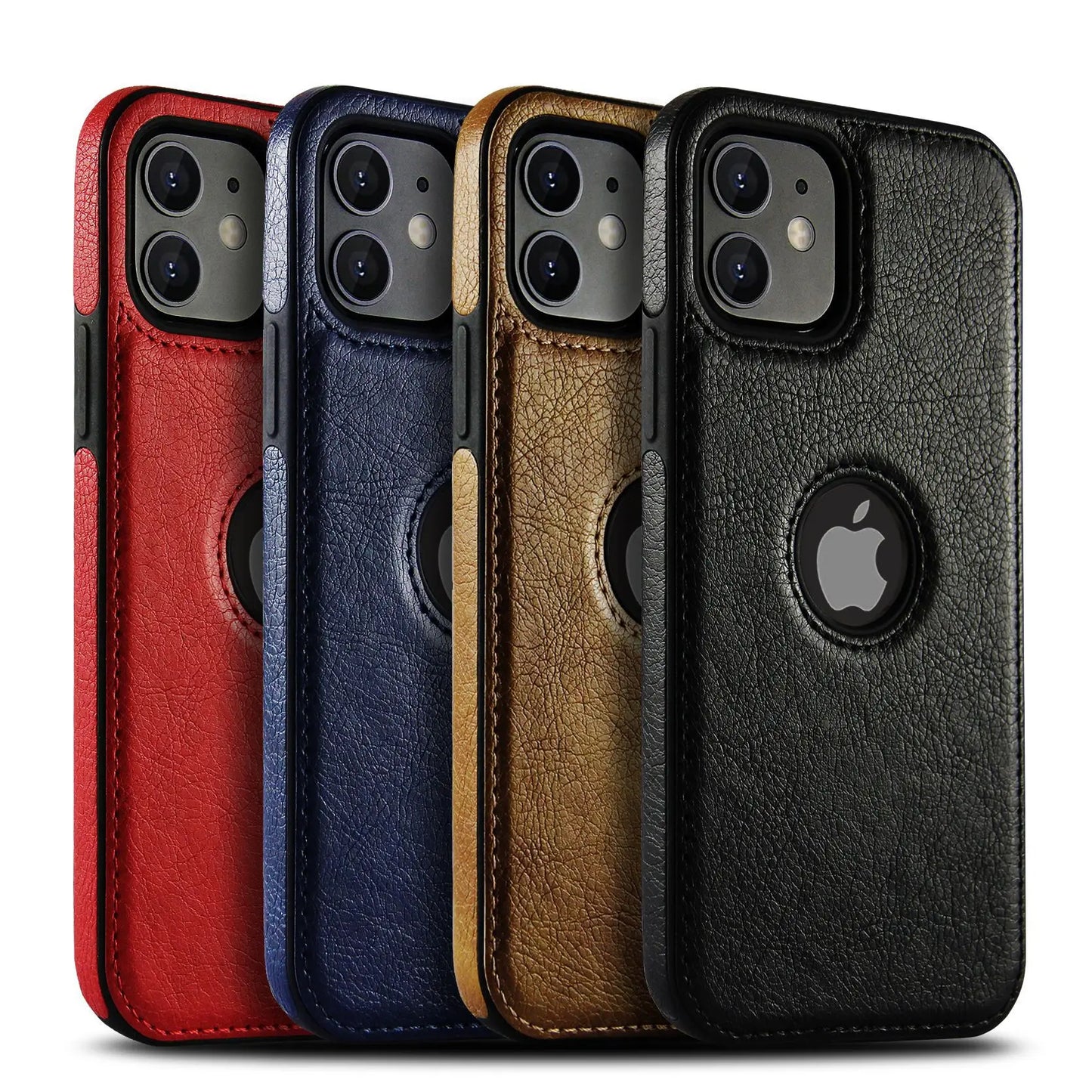 Slim Leather Shockproof Phone Case for iPhone