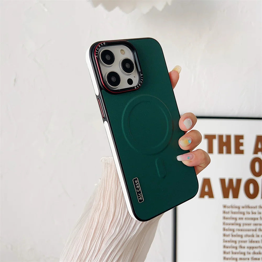 Luxury Leather MagSafe Case for iPhone - CaseifyTrend