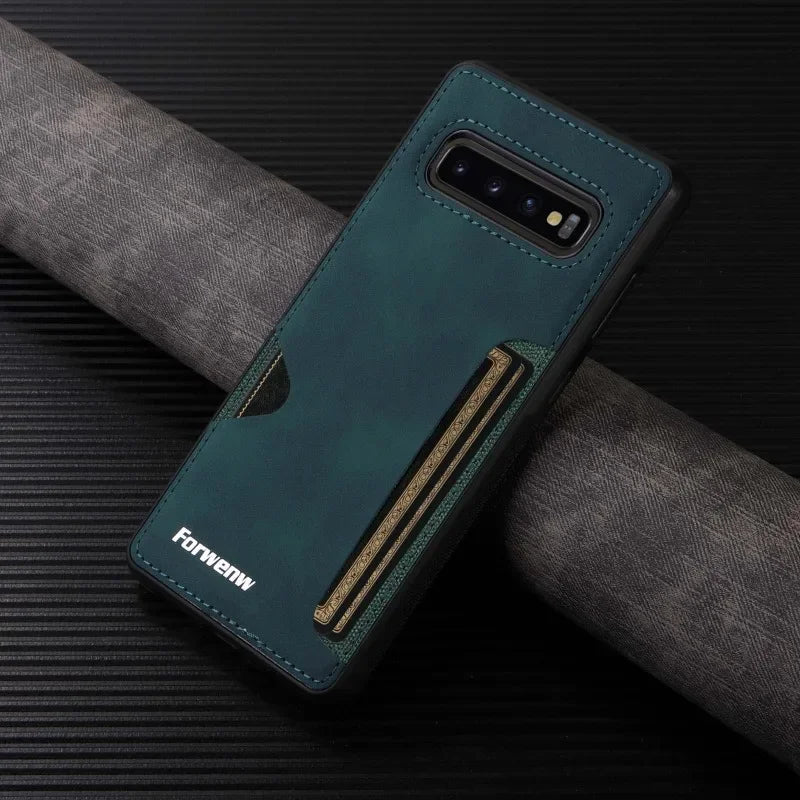 Retro Leather Card Slot Case for Samsung Galaxy Phones
