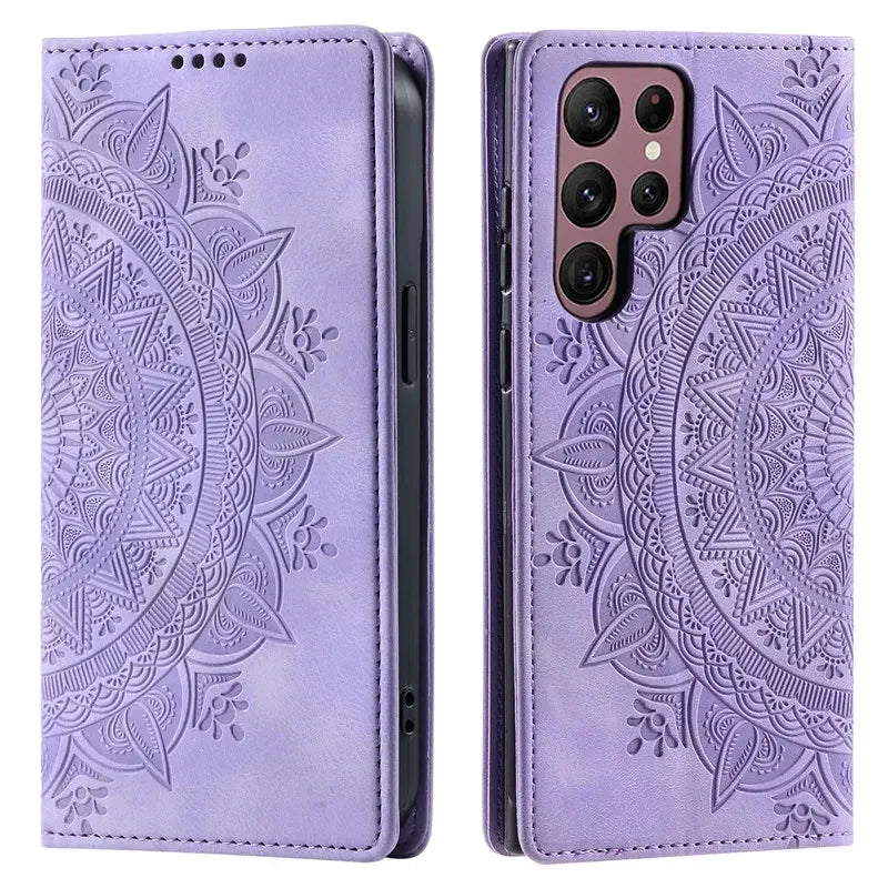 Magnetic Flip Leather Wallet Case for Samsung Galaxy