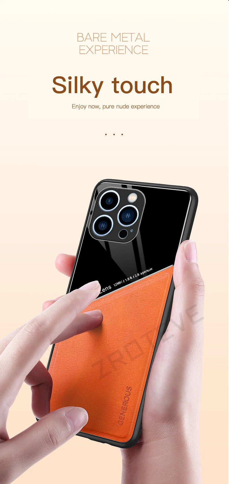 PU Leather Magnetic Case for iPhone