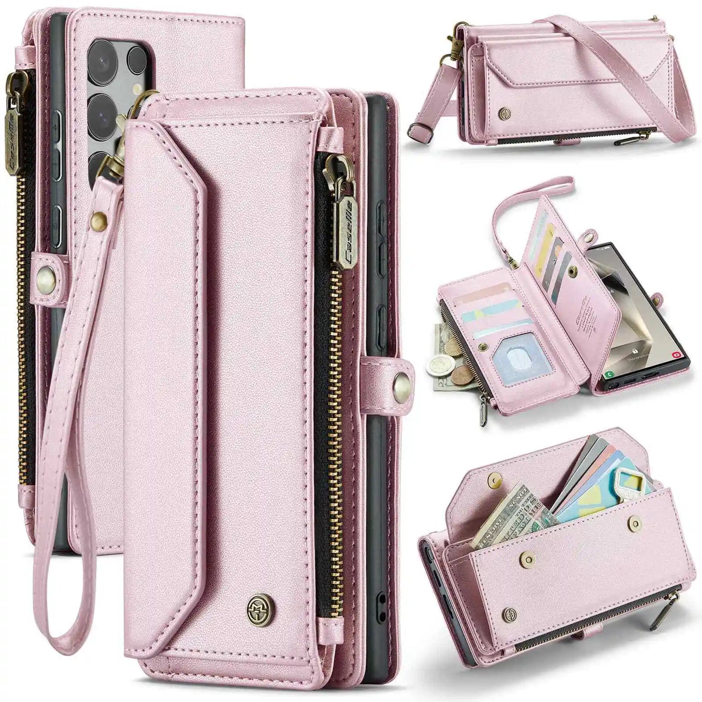 Crossbody Wallet Case with Card Holder for Samsung Galaxy