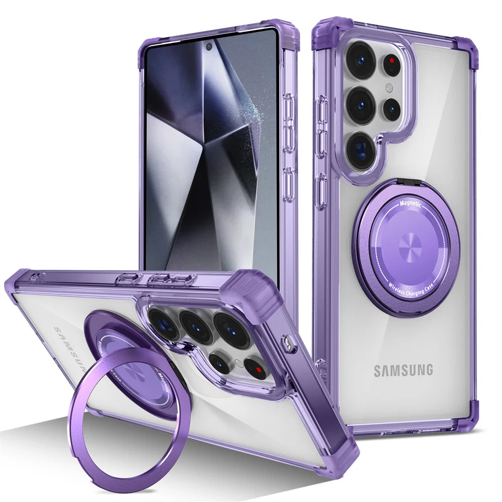 Rotating Magnetic Folding Stand Case for Samsung