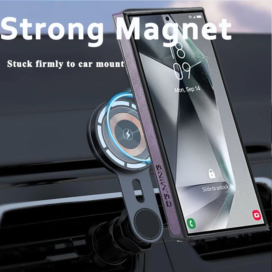 Strong Magnetic Leather Case for Samsung Galaxy