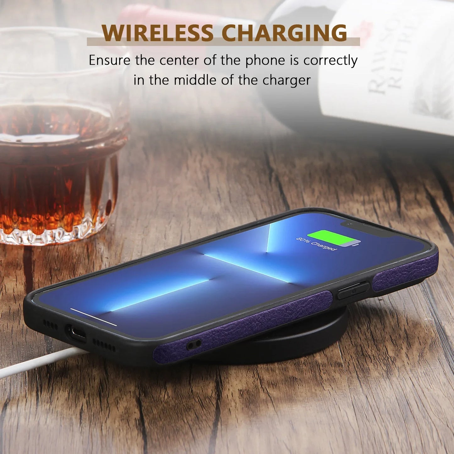 Slim Leather Shockproof Phone Case for iPhone