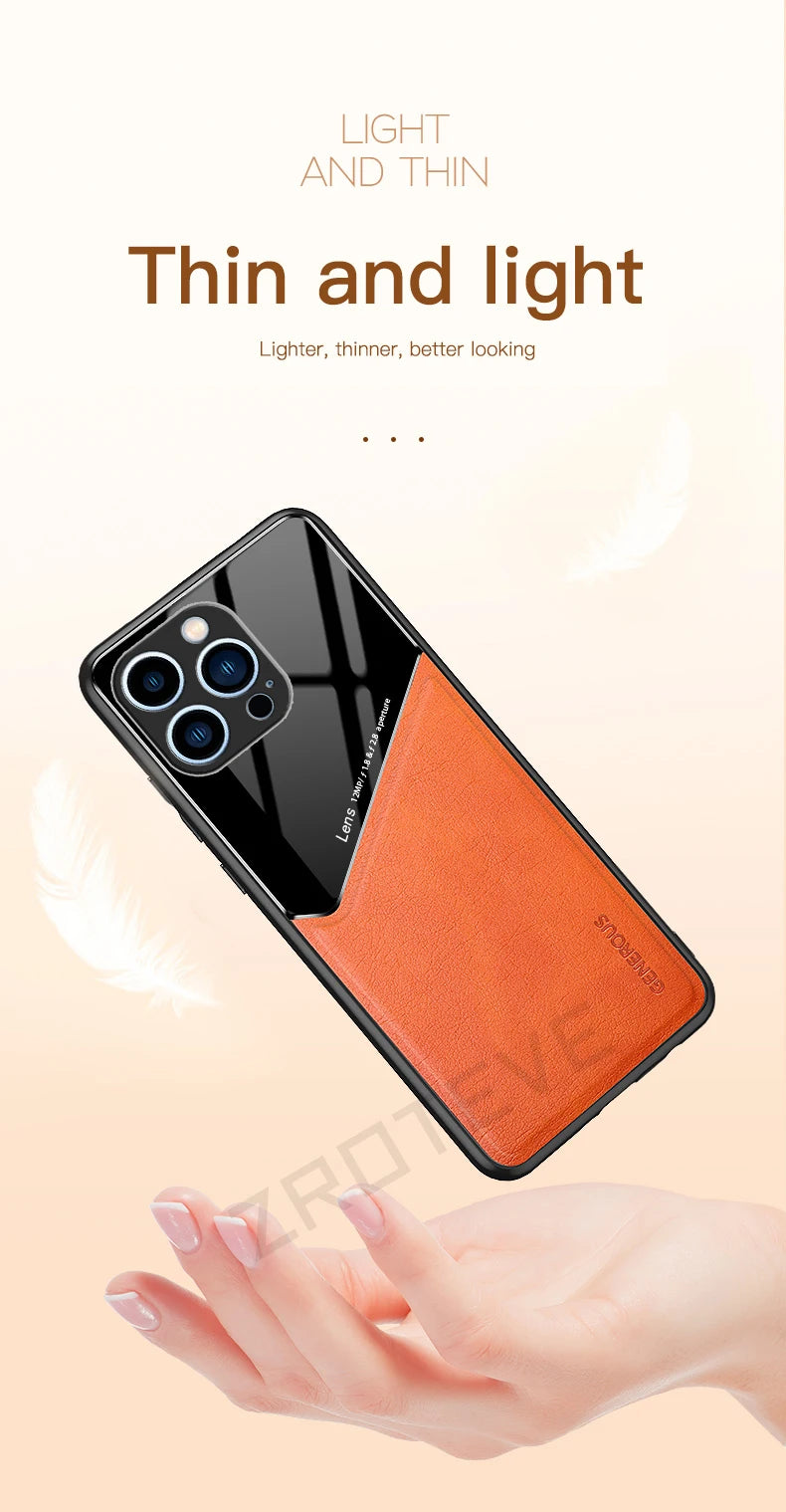 PU Leather Magnetic Case for iPhone