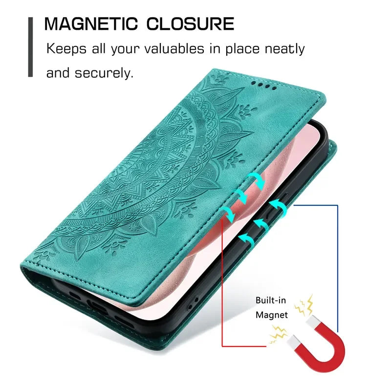 Magnetic Flip Leather Wallet Case for Samsung Galaxy
