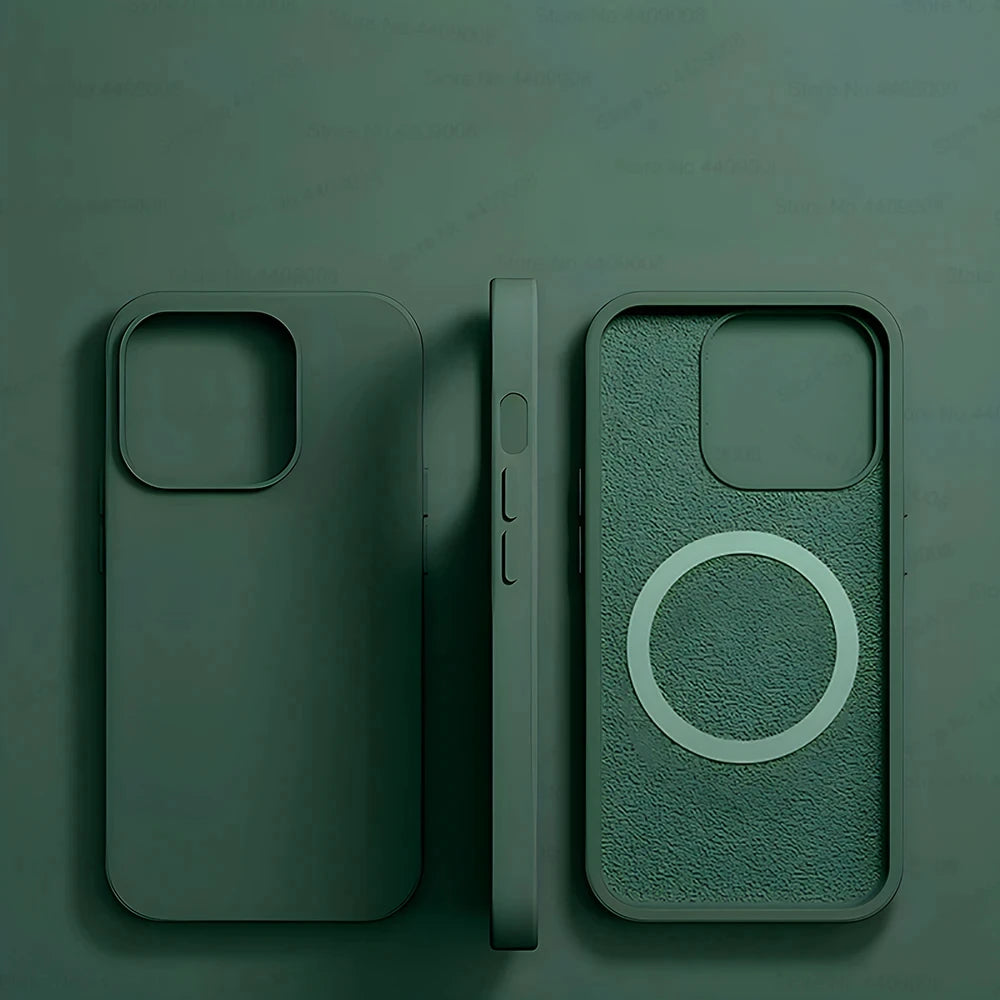 MagSafe Silicone Shockproof Case for iPhone with Wireless Charging