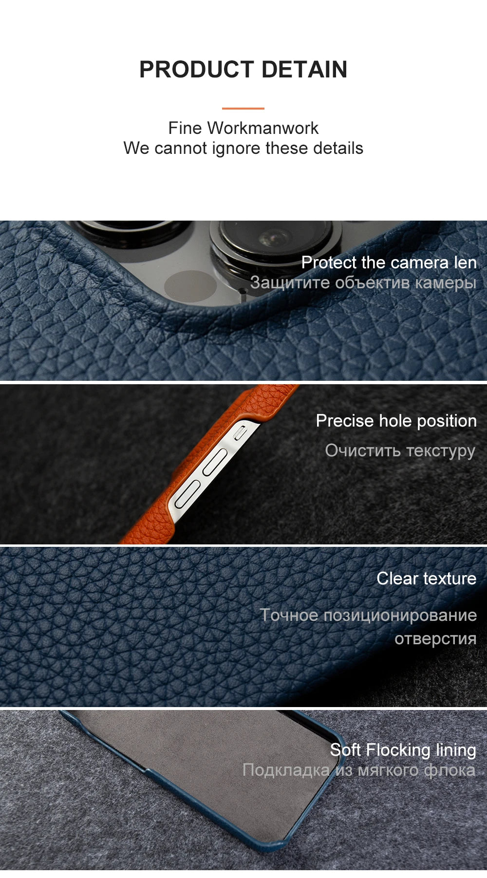 Genuine Leather Litchi Texture Phone Case for Samsung
