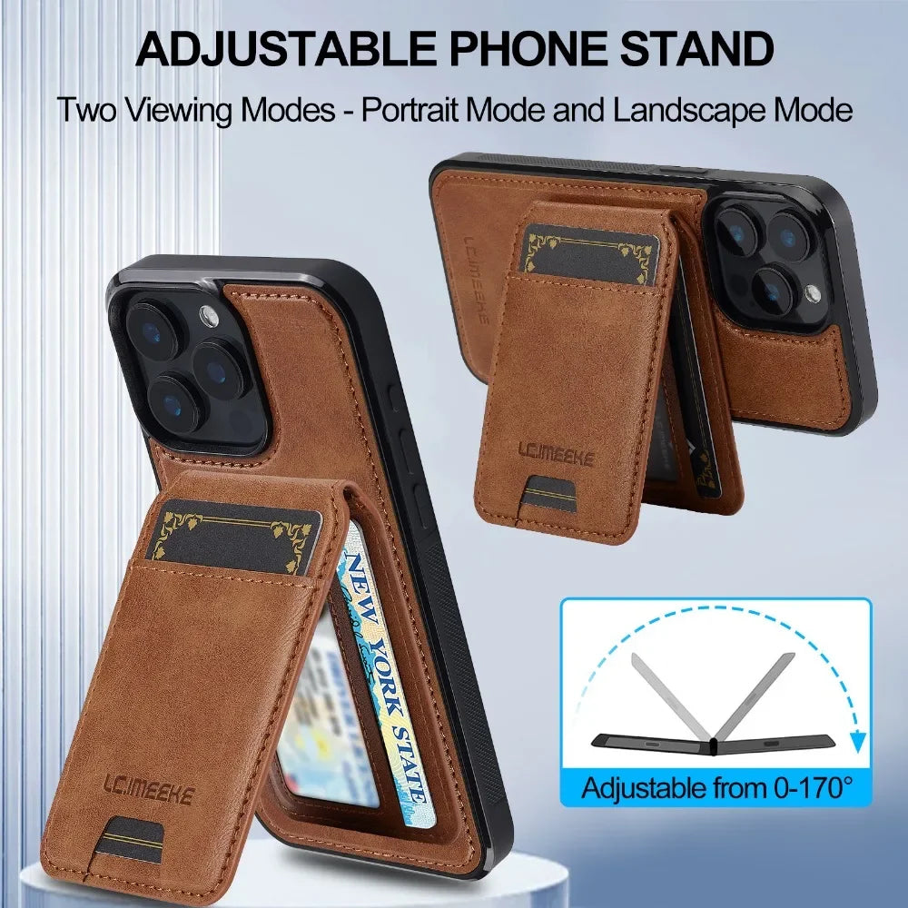 MagSafe Wallet Case with Detachable Card Holder for iPhone