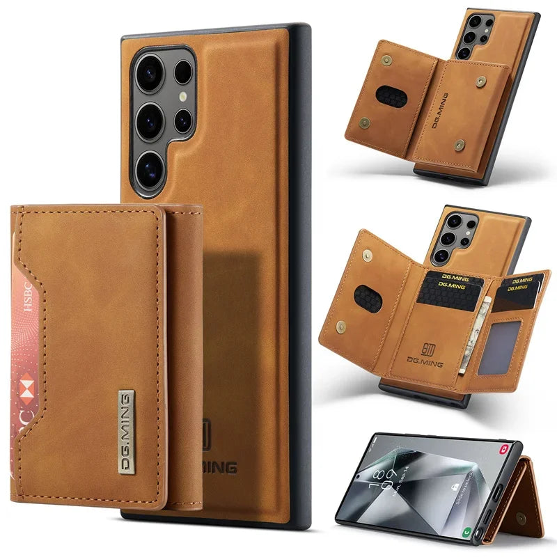 Detachable Wallet Card Holder Phone Case for Samsung Galaxy