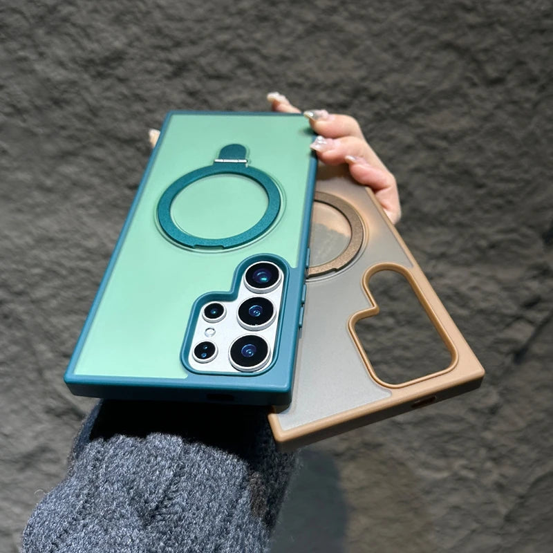 Luxury Rotate Grip Stand Magnetic Case for Samsung Galaxy