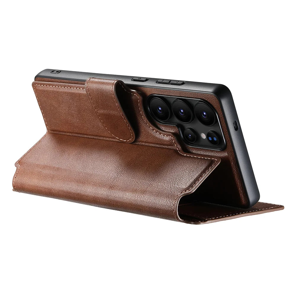 Detachable Magnetic Leather Wallet Phone Case for Samsung