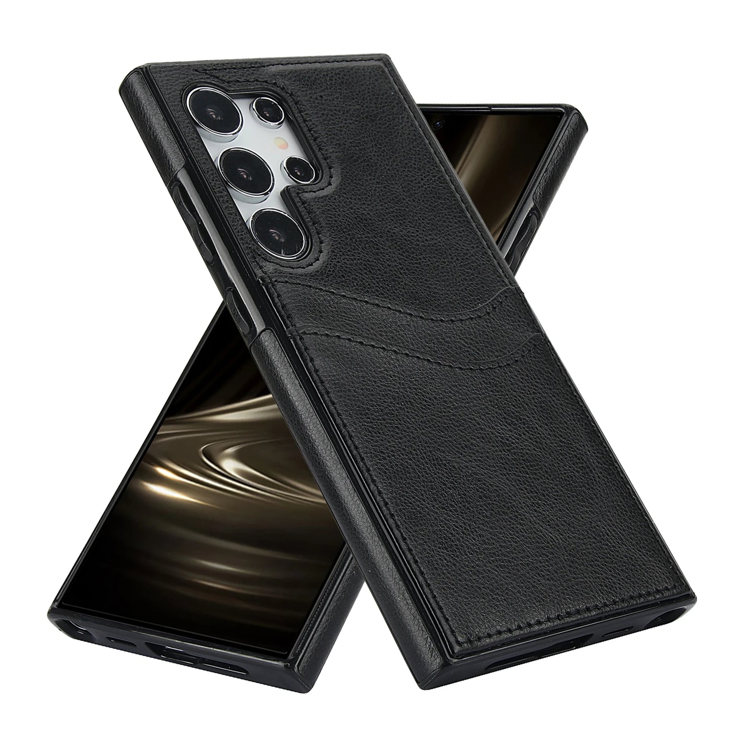 Leather Wallet Phone Case with Card Holder for Samsung