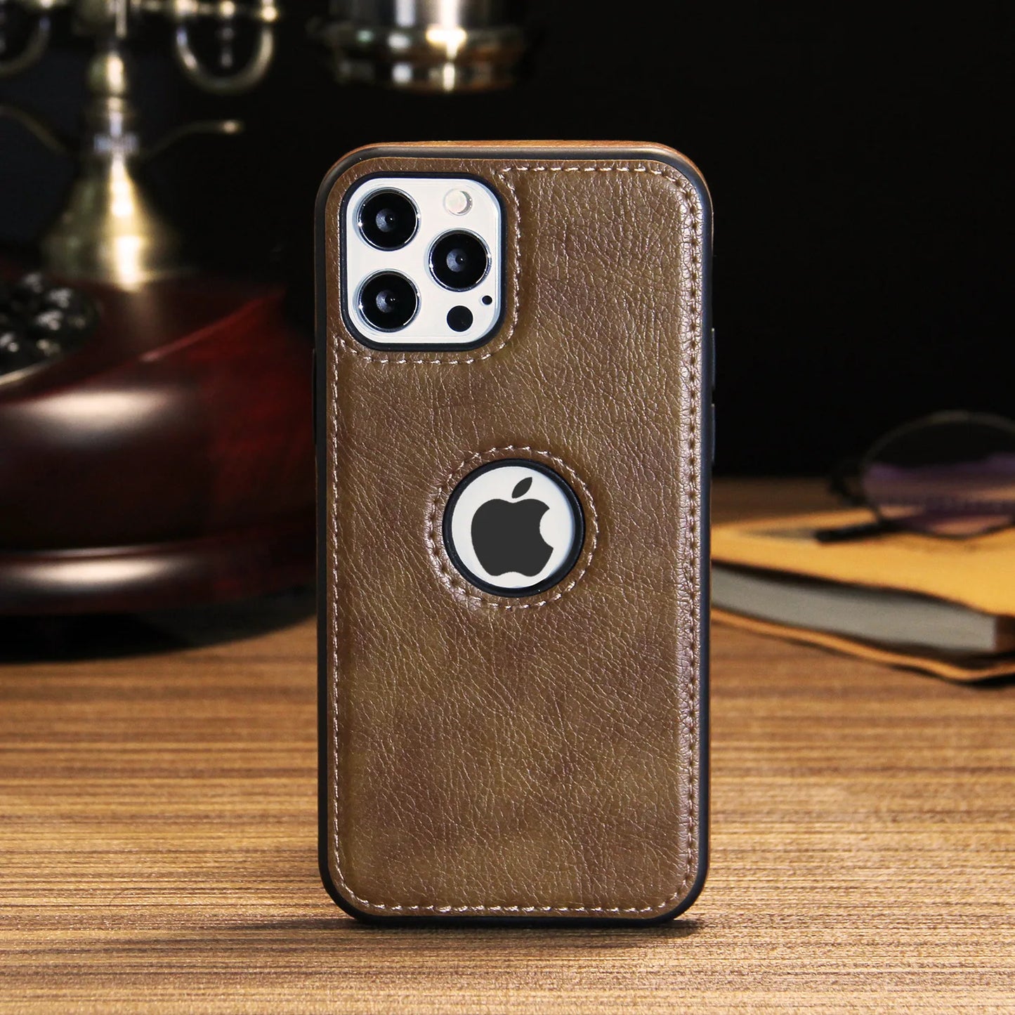 Slim Leather Shockproof Phone Case for iPhone