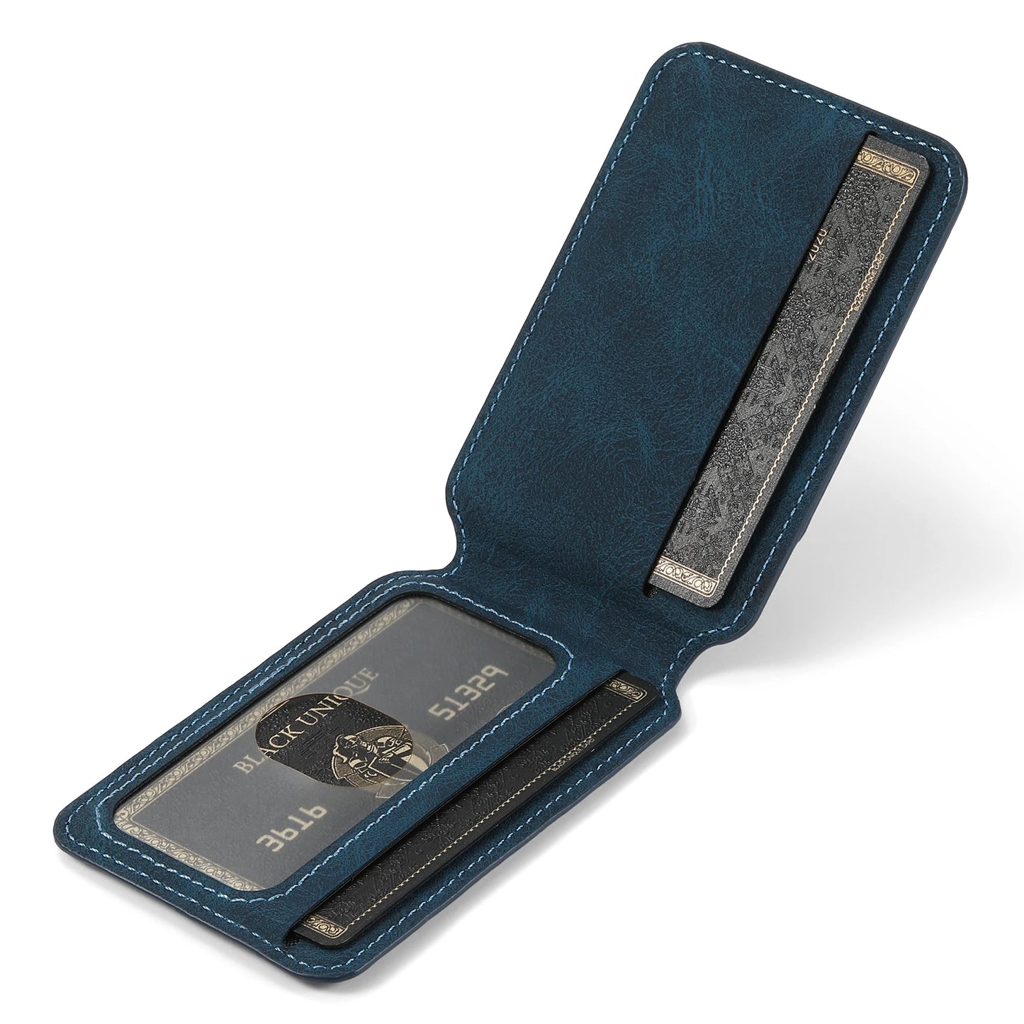 Luxury Magnetic Leather Wallet Case with Card Slot for iPhone