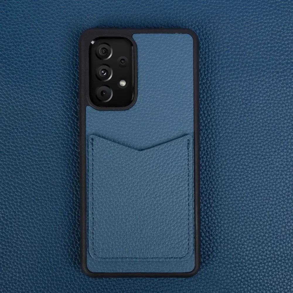 Genuine Leather Card Holder Case for Samsung Galaxy