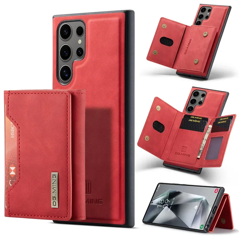 Detachable Wallet Card Holder Phone Case for Samsung Galaxy