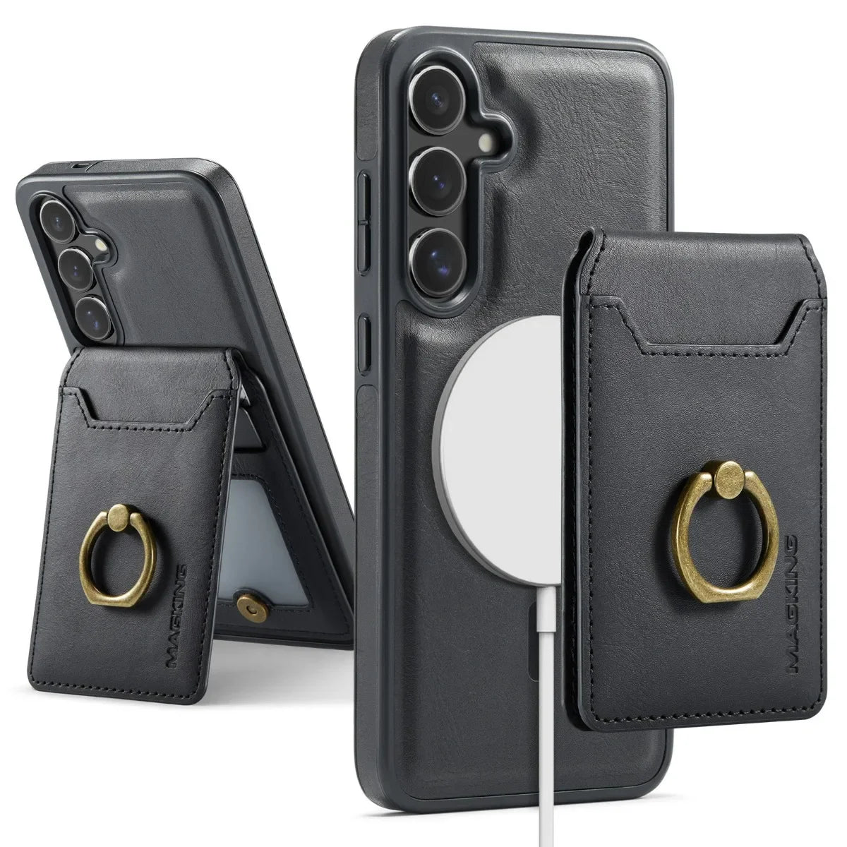 Magnetic Leather Phone Case with Card Holder for Samsung