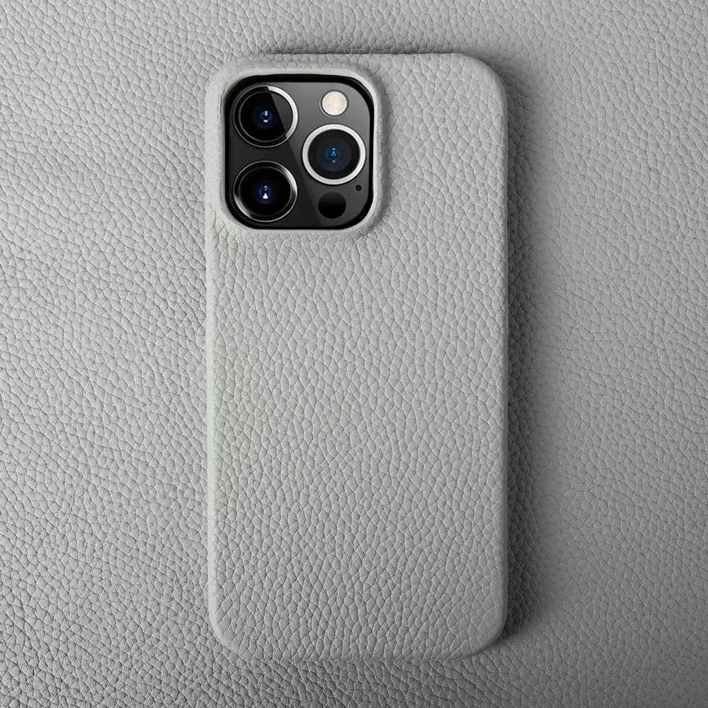 Luxury Genuine Leather Shockproof Case for iPhone