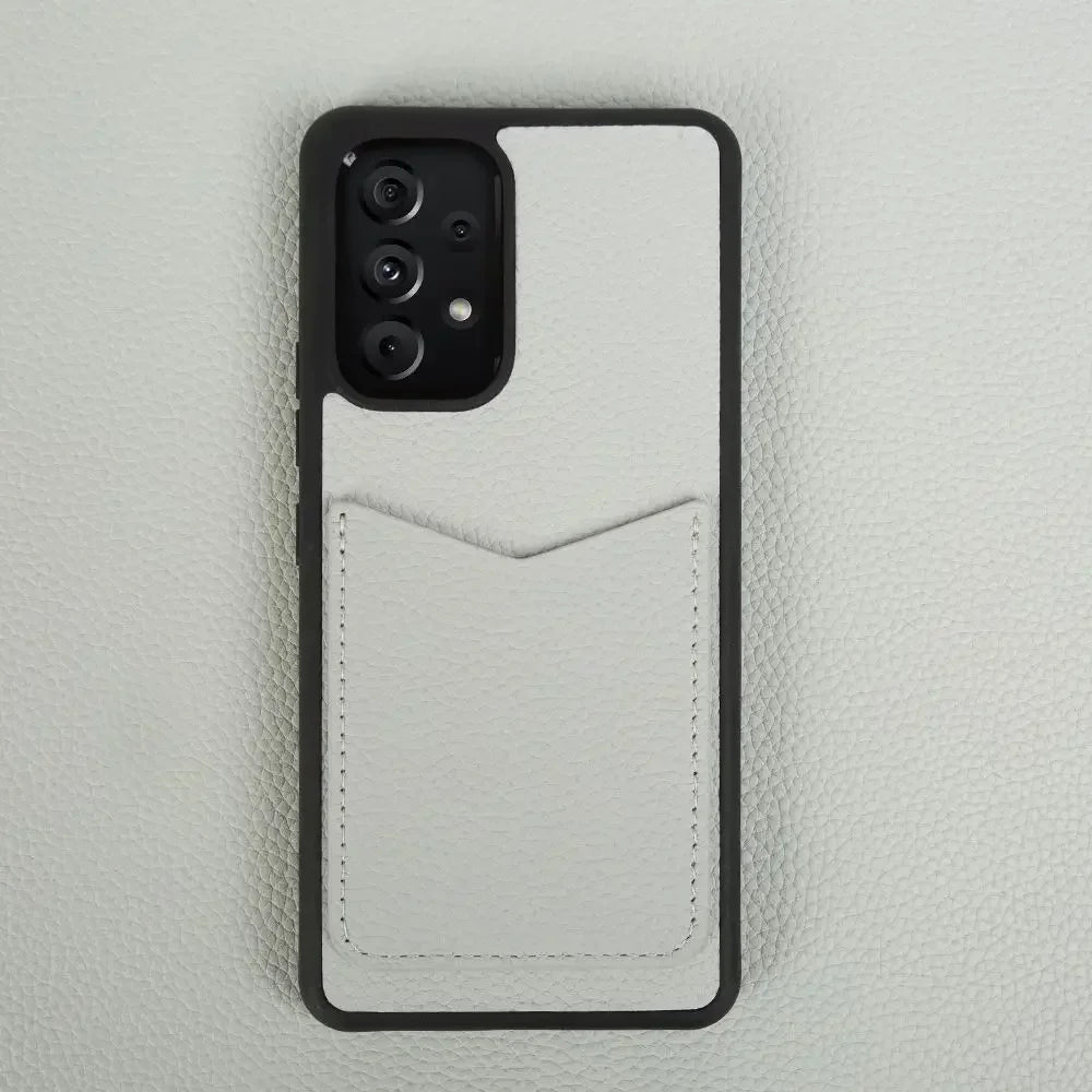 Genuine Leather Card Holder Case for Samsung Galaxy