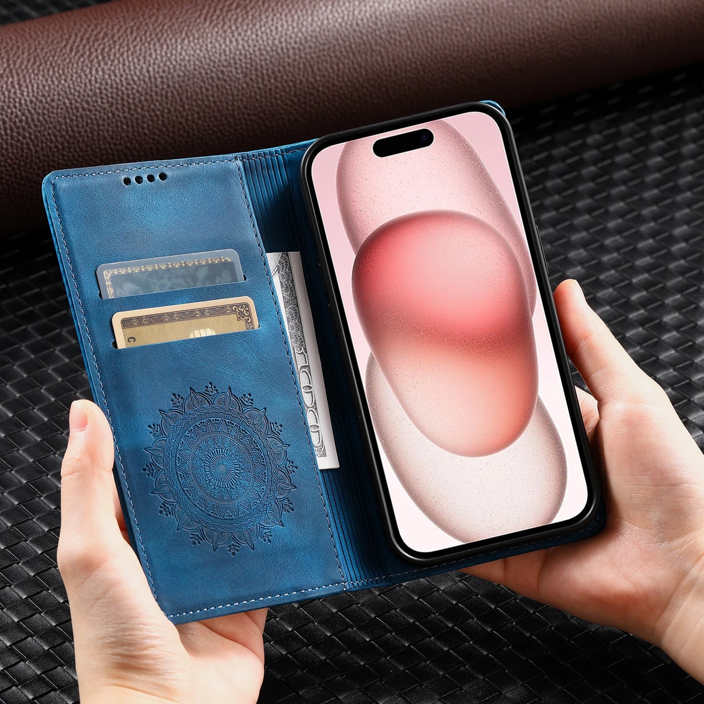 Magnetic Flip Leather Wallet Case for Samsung Galaxy