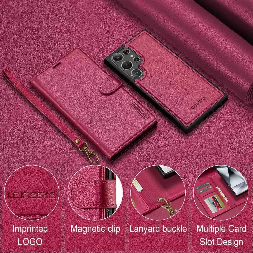 Detachable Wallet Phone Case with Card Holder for Samsung