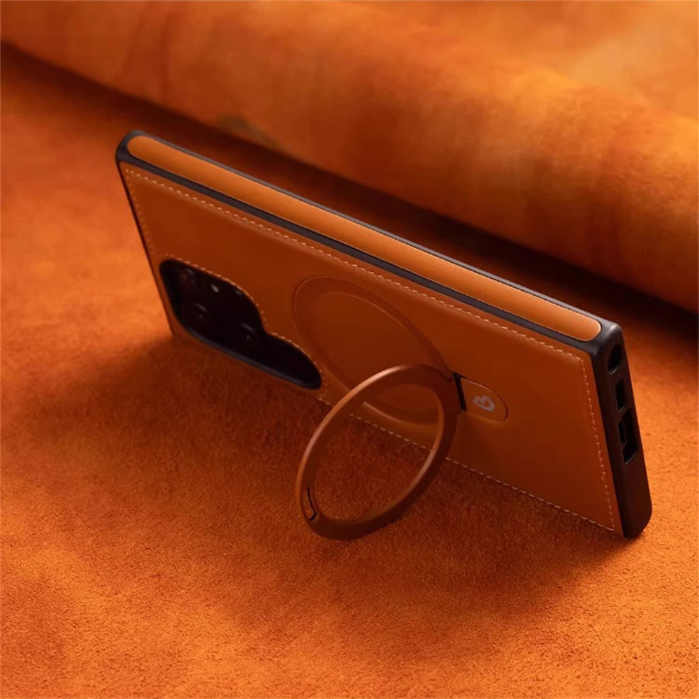 Business Retro Leather Magnetic Case for Samsung Galaxy - CaseifyTrend