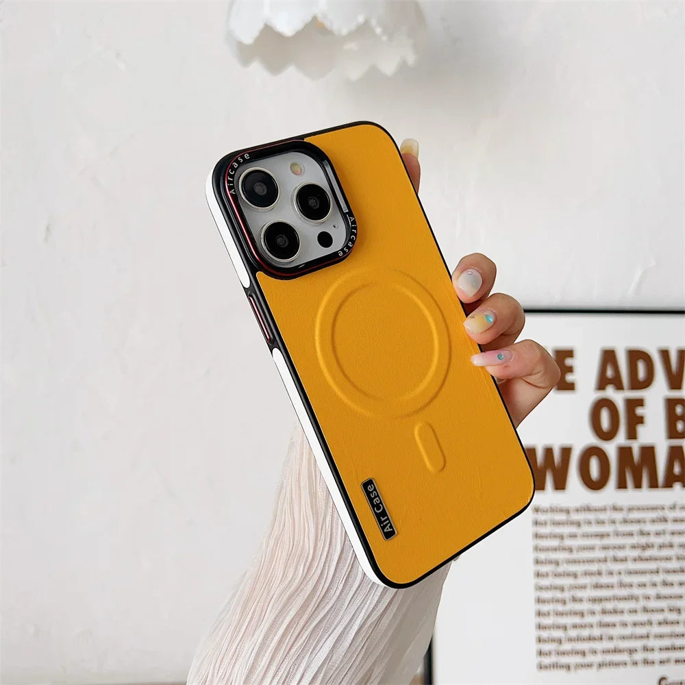 Luxury Leather MagSafe Case for iPhone - CaseifyTrend