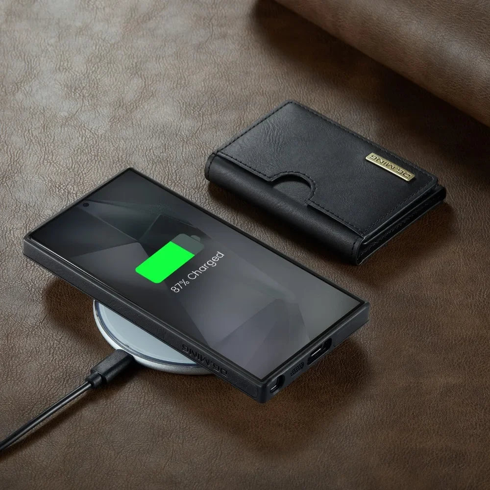 Detachable Magnetic Wallet Case with RFID for Samsung Galaxy