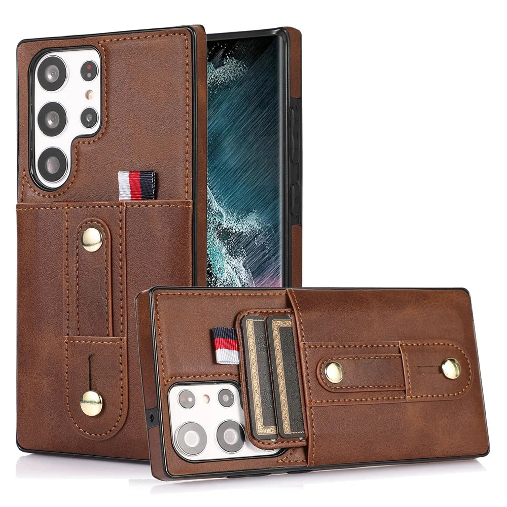 Luxury Leather Wallet Phone Case for Samsung Galaxy