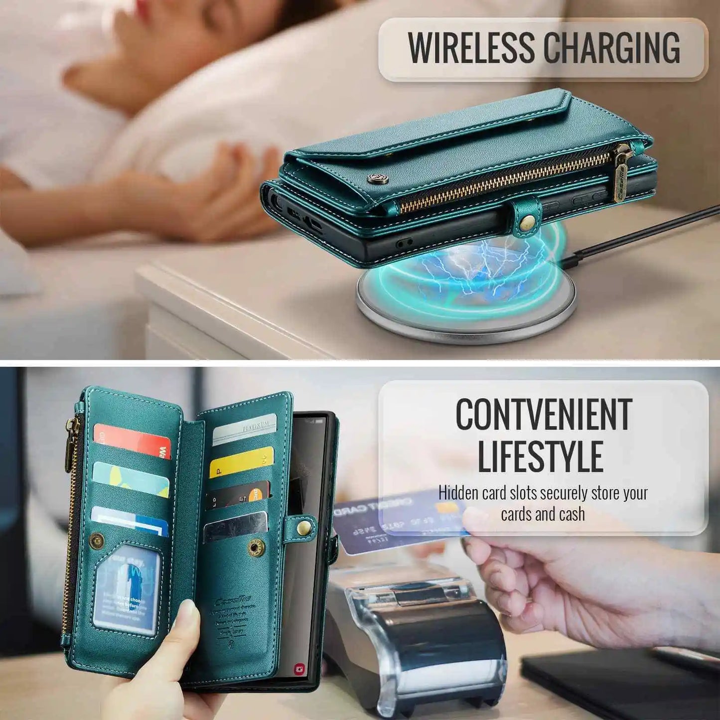 Crossbody Wallet Case with Card Holder for Samsung Galaxy