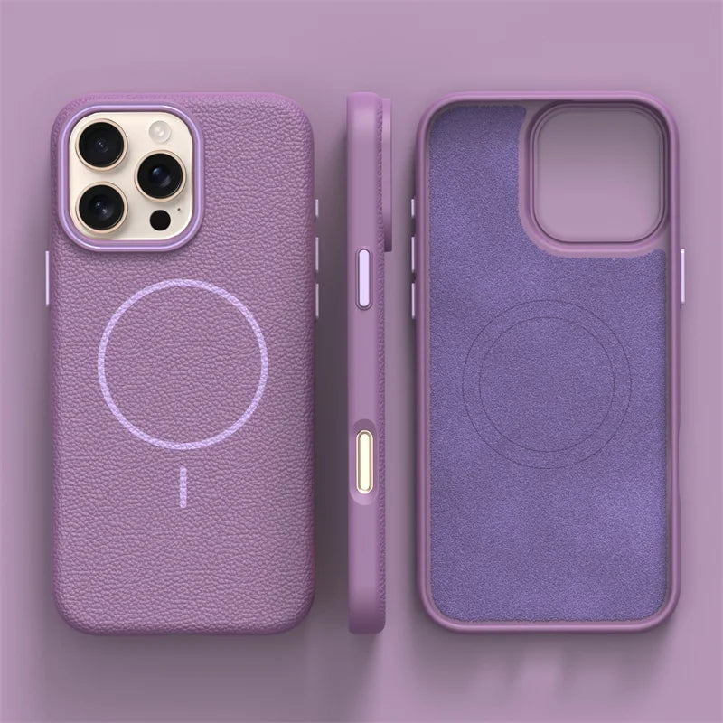 Ultrathin MagSafe iPhone Case with Lichee Texture