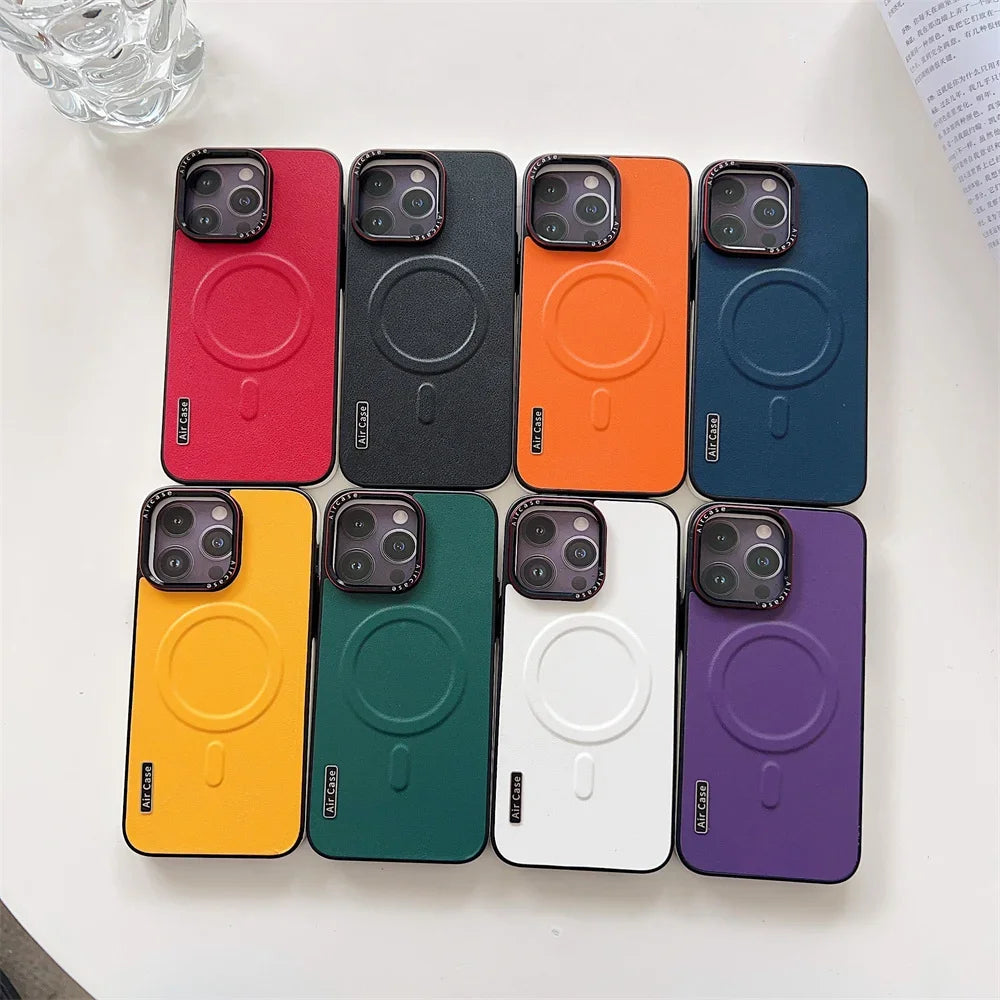 Luxury Leather MagSafe Case for iPhone - CaseifyTrend