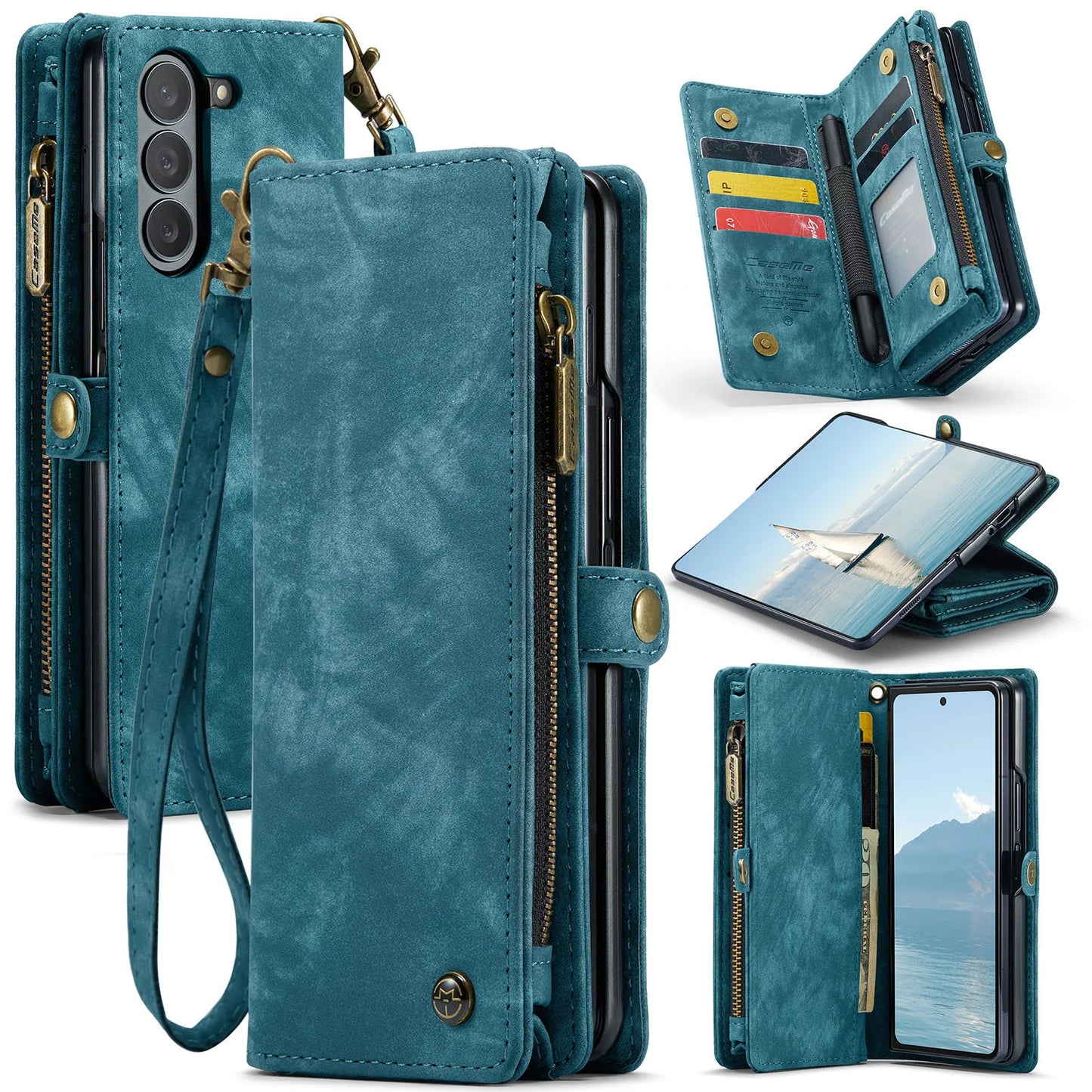 PU Leather Wallet Case with Card Holder for Samsung Z Fold