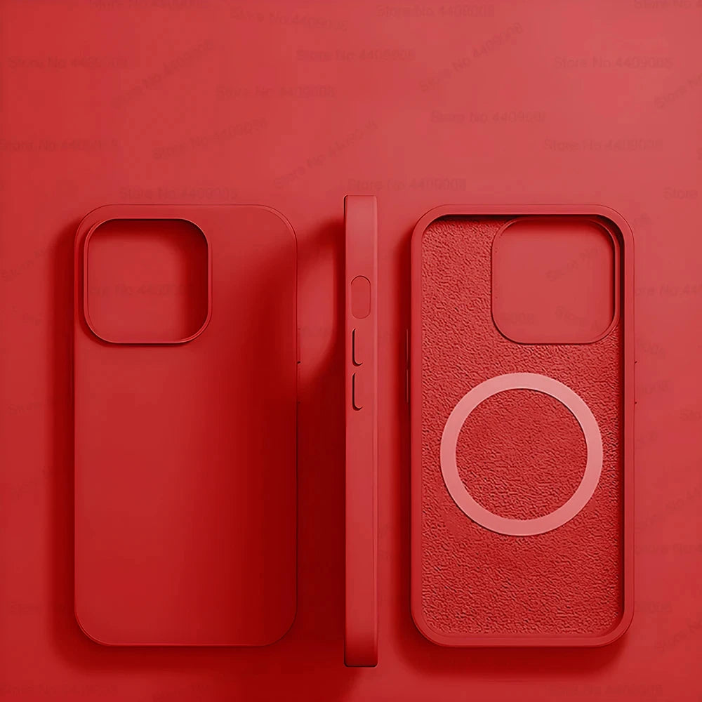 MagSafe Silicone Shockproof Case for iPhone with Wireless Charging