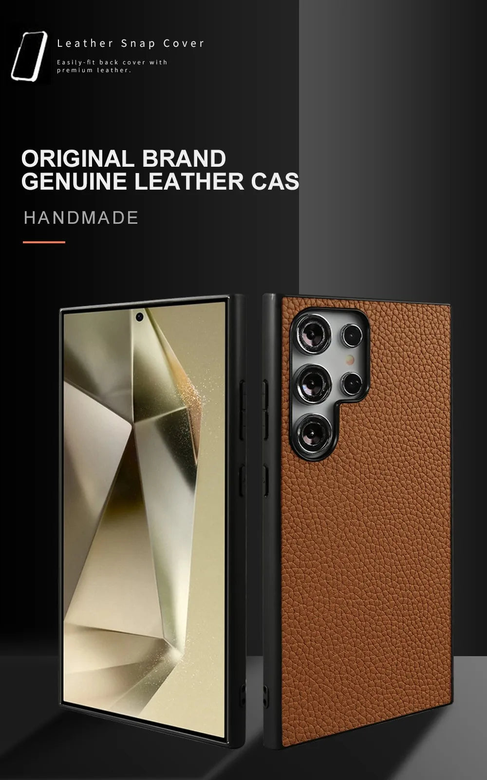 Premium Genuine Leather Case for Samsung Galaxy Phones