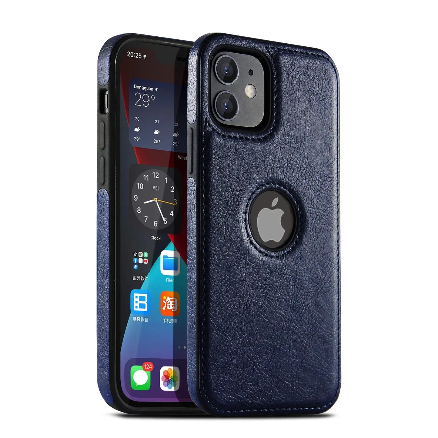 Slim Leather Shockproof Phone Case for iPhone