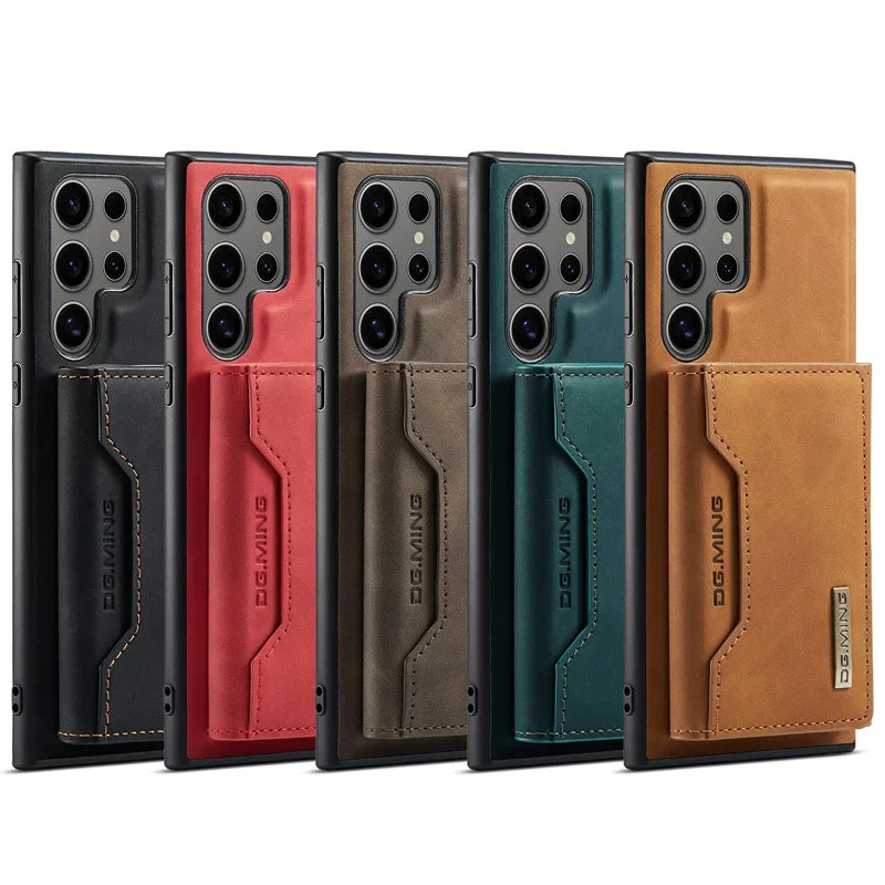 Detachable Wallet Card Holder Phone Case for Samsung Galaxy